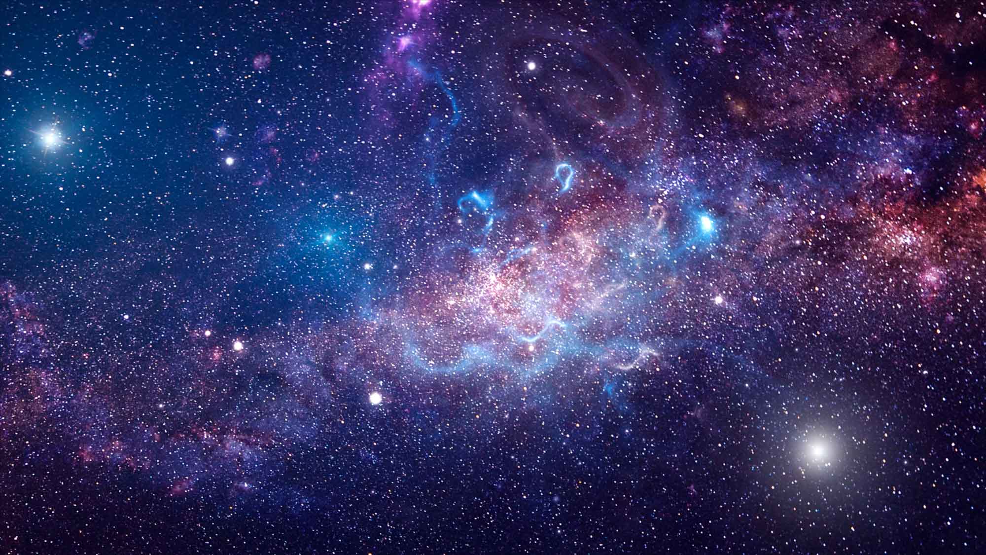 vision background with space theme and purple color scheme